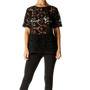 Never worn see threw black top